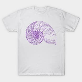 Tears of the Indigo Nautilus - Geometric Art - Septcho21 T-Shirt